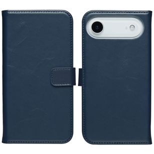 Selencia Echt Leren Bookcase Apple iPhone 17 Air - Blauw