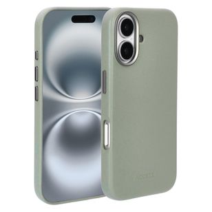 Accezz MagSafe Leather Backcover Apple iPhone 16 - Light Grey