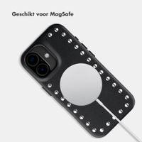 Selencia Studs Backcover met MagSafe Apple iPhone 16 - Velvet Black