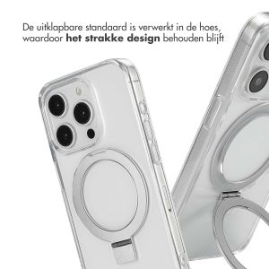 Accezz Ring Stand Backcover met MagSafe iPhone 15 Pro - Transparant