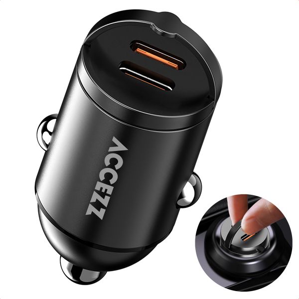 Accezz Autolader | Snellader met 2 poorten - 2x USB-C 65 watt