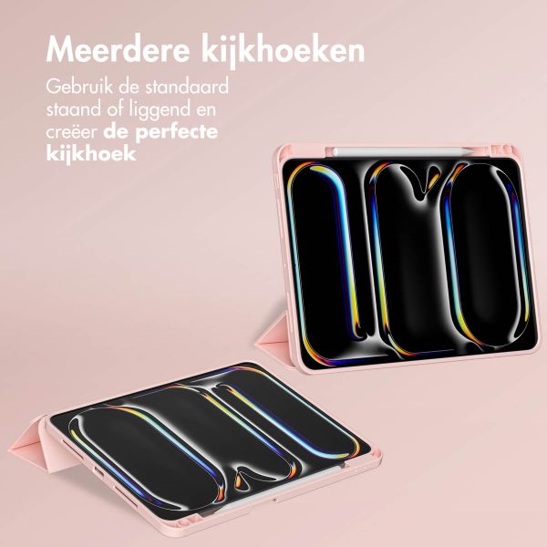 Accezz Smart Silicone Bookcase Apple iPad Pro 11 (2024) M4 - Roze
