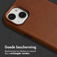 Accezz Vintage Leather Magsafe Backcover iPhone 14 - Tabacco Cognac