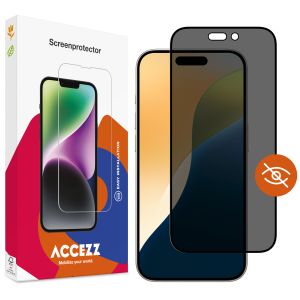 Accezz Gehard Glas Privacy Screenprotector iPhone 16 Pro