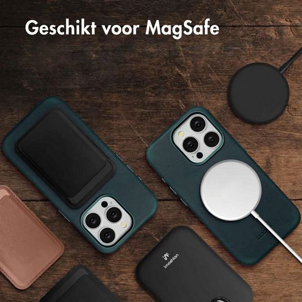 Accezz Vintage Leather Magsafe Backcover Apple iPhone 15 Pro - Smokey Green