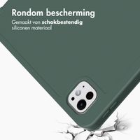 Accezz Smart Silicone Bookcase Apple iPad Pro 11 (2024) M4 - Donkergroen