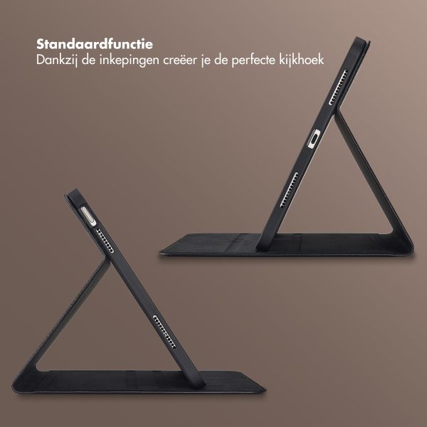 Selencia Riva Bookcase Apple iPad 11 (2025) 11 inch A16 / iPad 10 (2022) 10.9 inch - Zwart