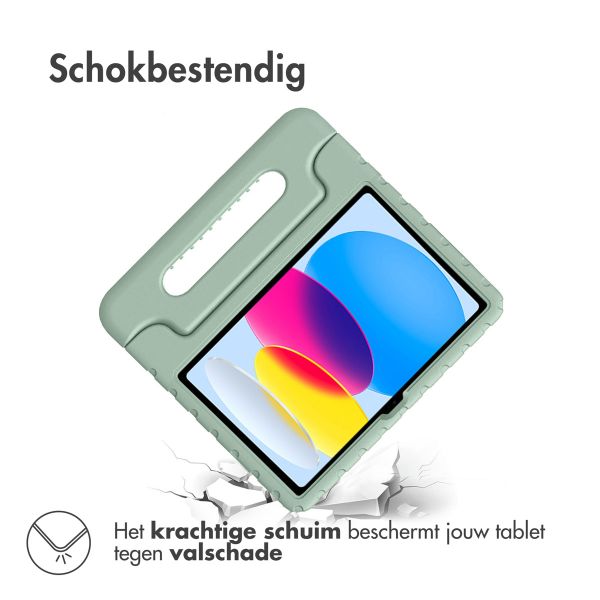 Accezz Kidsproof Backcover met handvat iPad 11 (2025) 11 inch / iPad 10 (2022) 10.9 inch - Olijfgroen