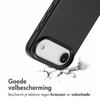 Accezz Accezz iPhone Air Echt Leren hoesje inclusief MagSafe Wallet - Onyx Black