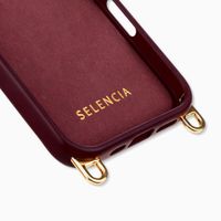 Selencia Rivièra MagSafe Backcover met afneembare haakjes Apple iPhone 16 Pro Max - Bold Burgundy