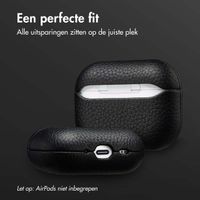 Accezz Echt Leren Case voor de Apple AirPods Pro 3 - Zwart