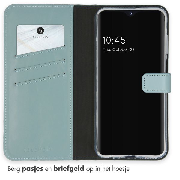 Selencia Echt Leren Bookcase Samsung Galaxy A25 (5G) - Air Blue