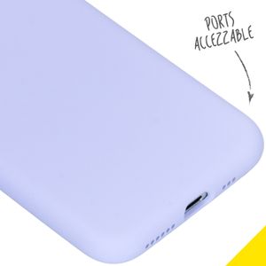 Accezz Liquid Silicone Backcover iPhone Xs / X - Paars