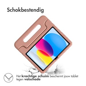 Accezz Kidsproof Backcover met handvat iPad 10 (2022) 10.9 inch - Dusty Pink