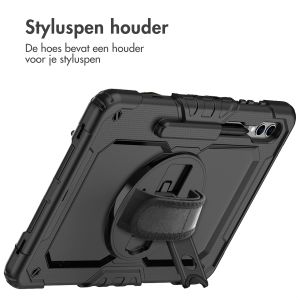 Accezz Rugged Backcover met schouderstrap Samsung Galaxy Tab S9 Plus 12.4 inch - Zwart