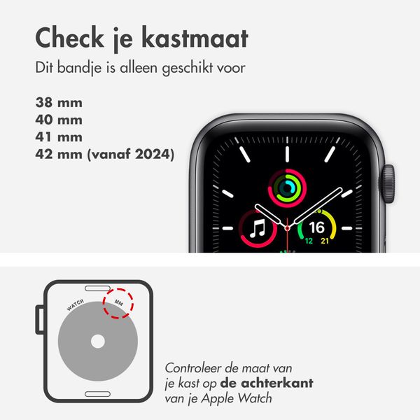 Accezz Mat Titanium bandje Apple Watch Series 1 t/m 9 / SE (38/40/41 mm) | Series 10 (42 mm) - Titanium
