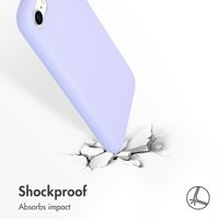 Accezz Liquid Silicone Backcover Apple iPhone SE (2022 / 2020) / 8 / 7 - Paars