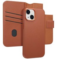 Accezz Leather Bookcase 2-in-1 met MagSafe iPhone 14 - Sienna Brown