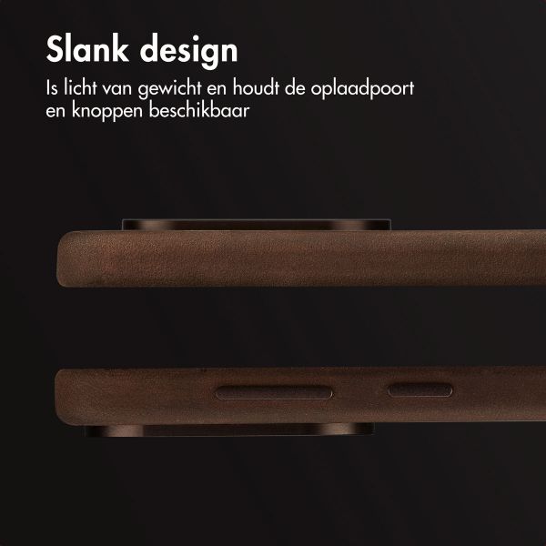 Accezz Vintage Leather Magsafe Backcover Samsung Galaxy S25 Edge - Rustic Brown