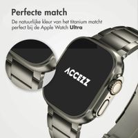 Accezz Mat Titanium bandje Apple Watch Series 1 t/m 11 / SE / Ultra (44/45/46/49 mm) - Titanium