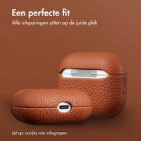 Accezz Echt Leren Case  Apple Airpods 3 - Cognac