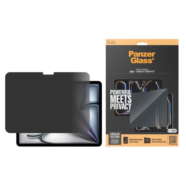 PanzerGlass Privacy Screenprotector Ultra-Wide Fit Apple iPad Pro 13 (2024) M4 / Air 13 inch (2025) M3 / (2024) M2