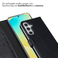 Selencia Echt Leren Bookcase Samsung Galaxy S25 FE - Zwart