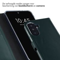 Selencia Echt Leren Bookcase Samsung Galaxy A37 (5G) - Groen