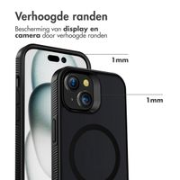 Accezz Rugged Frosted MagSafe Backcover iPhone 15 - Zwart
