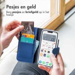 Accezz Wallet Softcase Bookcase iPhone 14 Plus - Donkerblauw