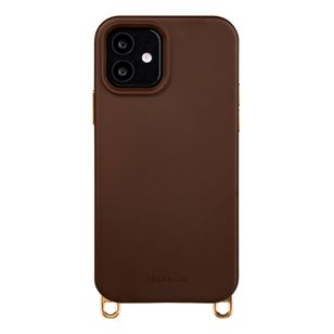 Selencia Rivièra MagSafe Backcover met afneembare haakjes iPhone 12 / 12 Pro - Choco Brown