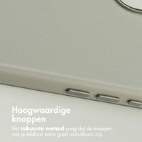 Accezz MagSafe Leather Backcover Apple iPhone 17 - Lichtgrijs