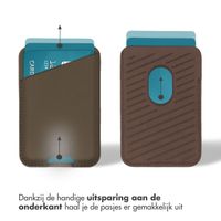Accezz Leather Cardholder MagSafe - Kaarthouder met MagSafe - Coffee Brown