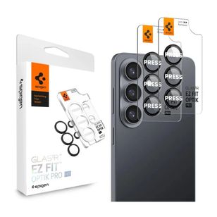 Spigen Optik Pro EZ Fit Lens Protector - Cameralens bescherming (2-pack) Samsung Galaxy S26 - Zwart