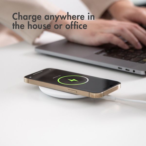 Accezz Qi Soft Touch Wireless Charger - Draadloze oplader - 10 Watt - Wit