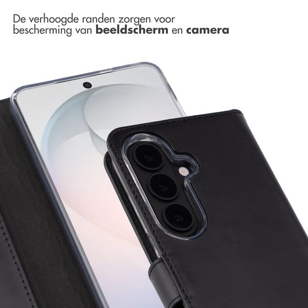 Selencia Echt Leren Bookcase Samsung Galaxy S26 - Zwart