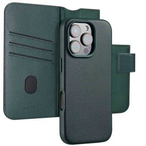 Accezz Leather Bookcase 2-in-1 met MagSafe iPhone 16 Pro Max - Cedar Green