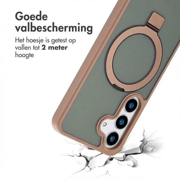 Accezz Ring Stand Backcover met MagSafe Samsung Galaxy S25 - Bruin