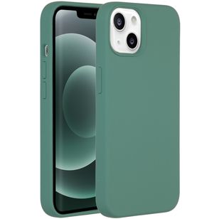 Accezz Liquid Silicone Backcover iPhone 13 Mini - Donkergroen