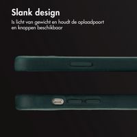 Accezz Vintage Leather Magsafe Backcover iPhone 13 - Smokey Green