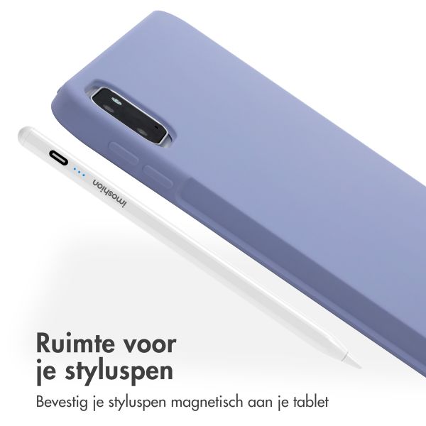 Accezz Liquid Silicone Backcover met penhouder Apple iPad Pro 11 (2022 / 2021 / 2020 / 2018) - Lila