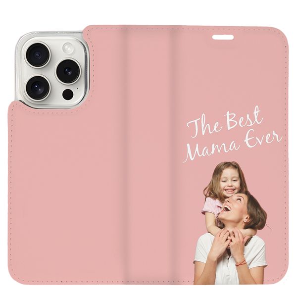 Ontwerp je eigen Compact gel bookcase hoes Apple iPhone 15 Pro Max - Wit