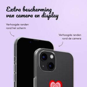 Gepersonaliseerd hoesje met hartje iPhone 13 - Transparant