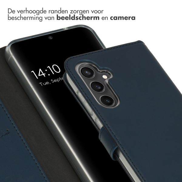 Selencia Echt Leren Bookcase Samsung Galaxy S23 FE - Blauw
