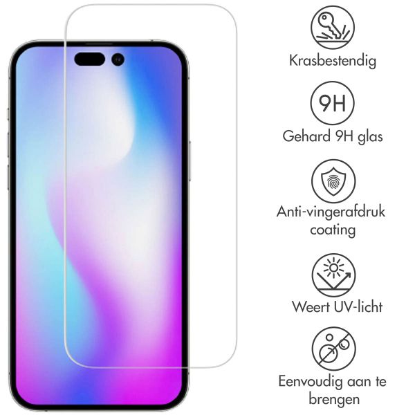 Accezz Gehard Glas Screenprotector 2-pack Apple iPhone 14 Pro