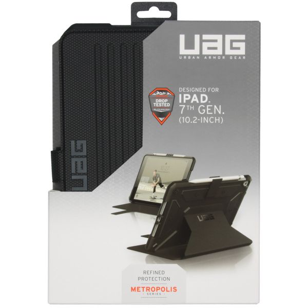 UAG Metropolis Bookcase iPad 9 (2021) 10.2 inch / iPad 8 (2020) 10.2 inch / iPad 7 (2019) 10.2 inch - Zwart