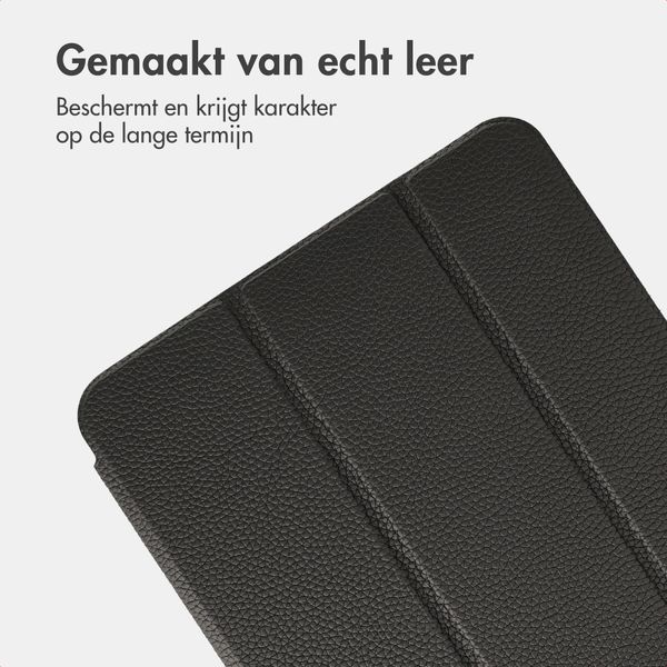 Accezz Leather Trifold Bookcase Apple iPad 11 (2025) 11 inch A16 / iPad 10 (2022) 10.9 inch - Zwart