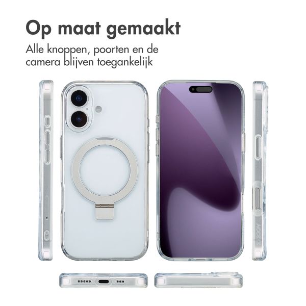 Accezz Ring Stand Backcover met MagSafe Apple iPhone 17 - Transparant