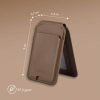 Accezz Leren Wallet met standaard voor MagSafe - Coffee Brown
