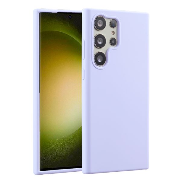 Accezz Liquid Silicone Backcover Samsung Galaxy S23 Ultra - Paars